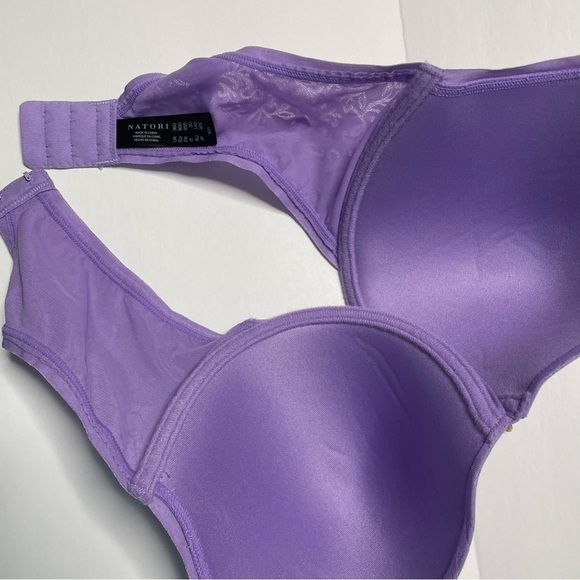 36D BRA Purple Natori 136059 Women Jacquard Contour Underwire Stretch Side 0263 - Picture 9 of 15